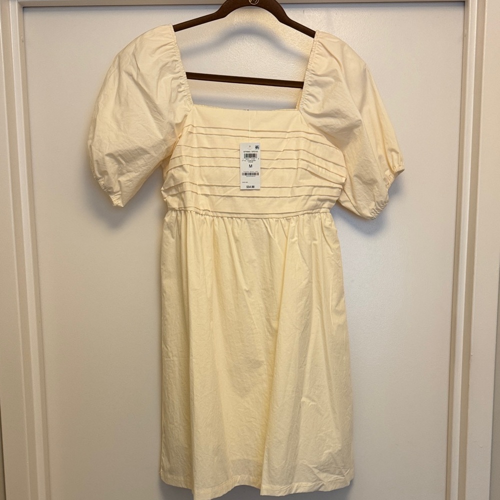 And Now This Cream Puff Sleeve Dress